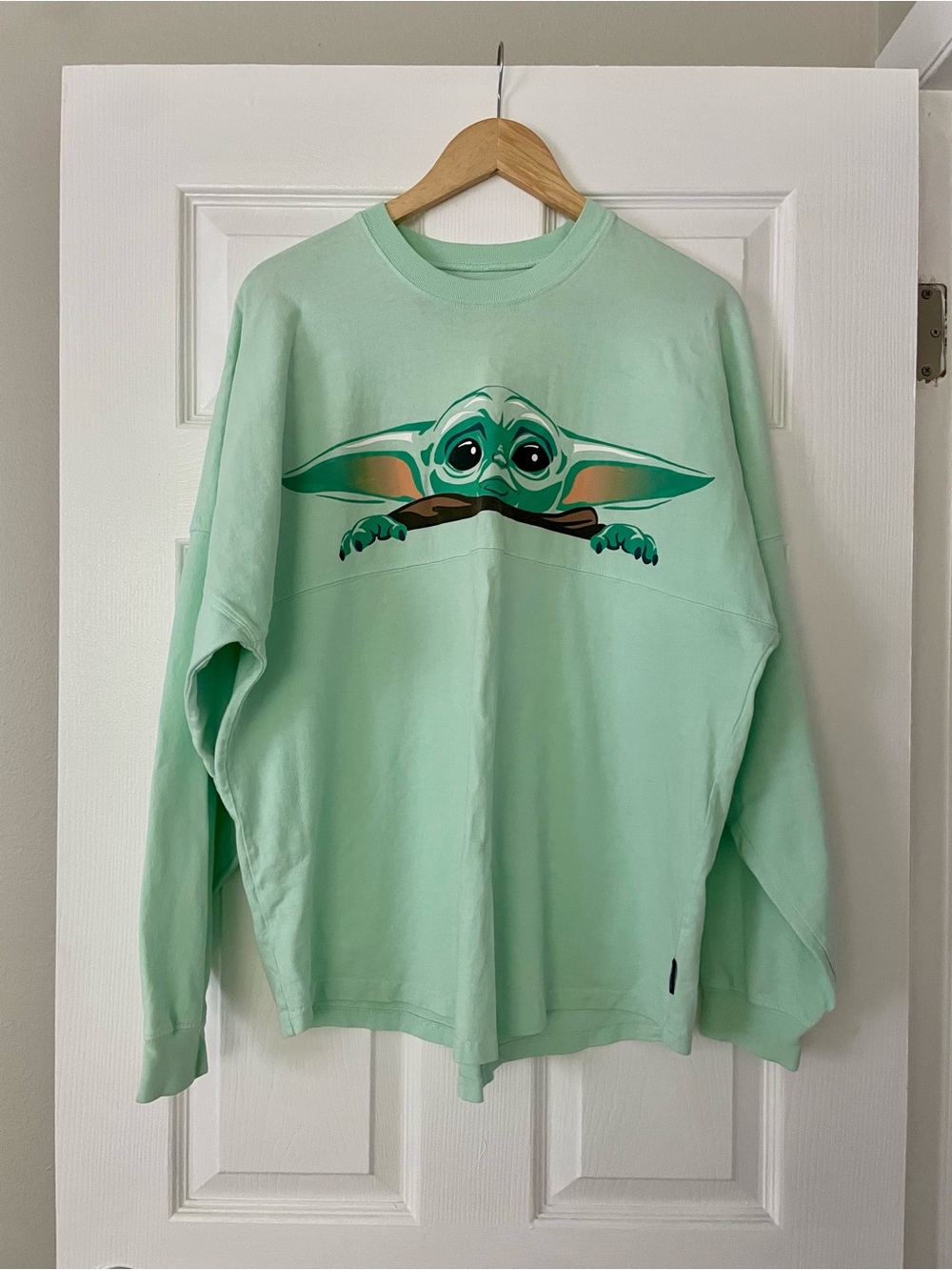 Crewneck Sweatshirt in Mint Green with Character Graphic